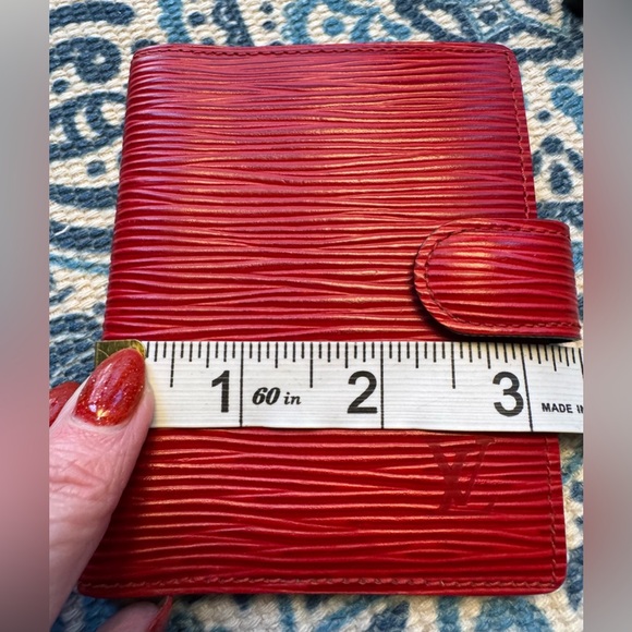 ❤️ Louis Vuitton Red Epi Leather Small Wallet / Card Holder - Picture 11 of 11